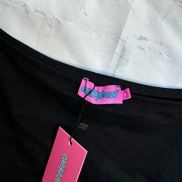Edikted Trixie Black Off Shoulder crop Top size small new with tags - Picture 9 of 9